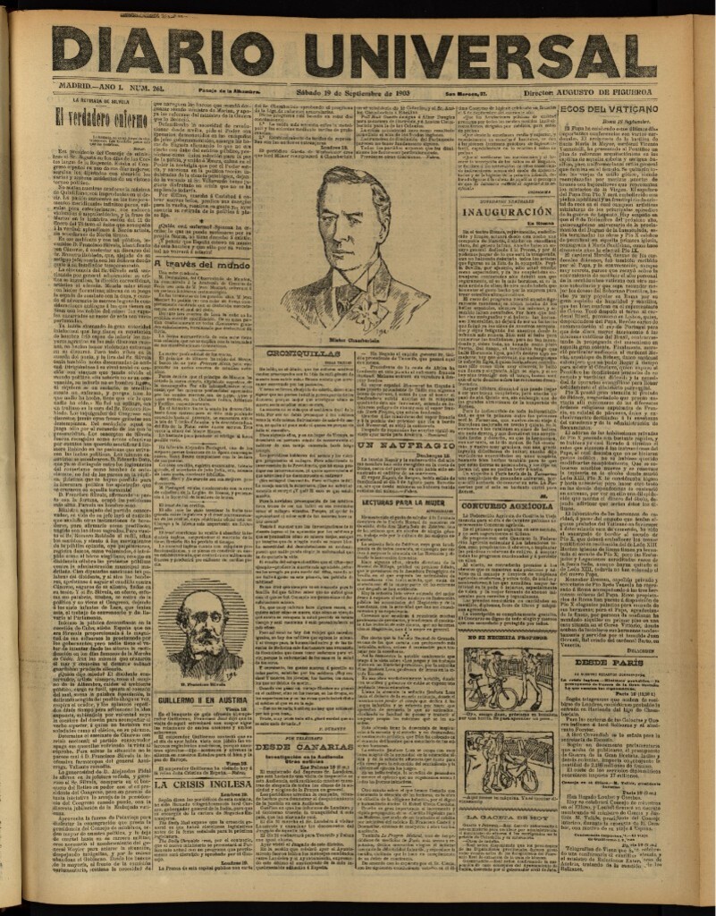 Miniatura de Diario Universal del 19 de septiembre de 1903, edición de noche