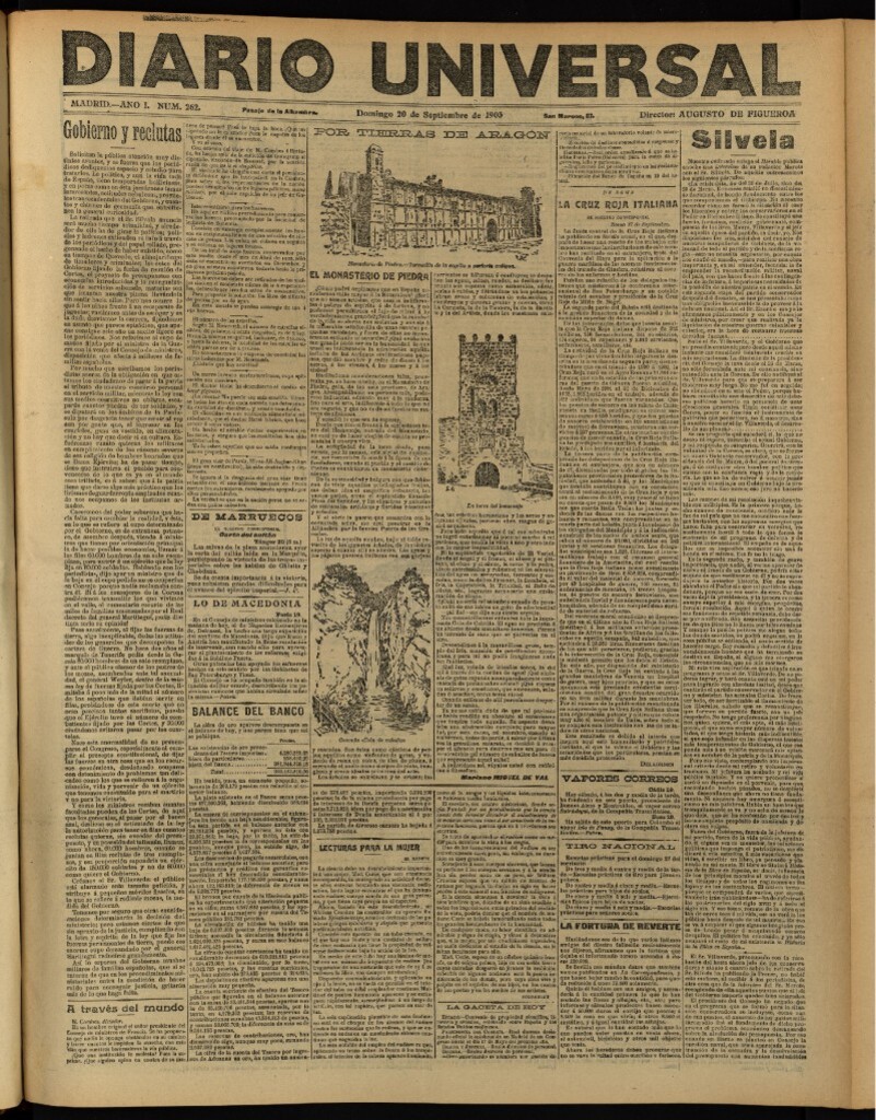 Miniatura de Diario Universal del 20 de septiembre de 1903, edición de noche