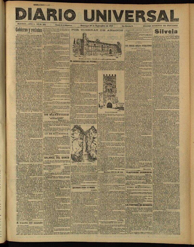 Miniatura de Diario Universal del 20 de septiembre de 1903, edición de tarde