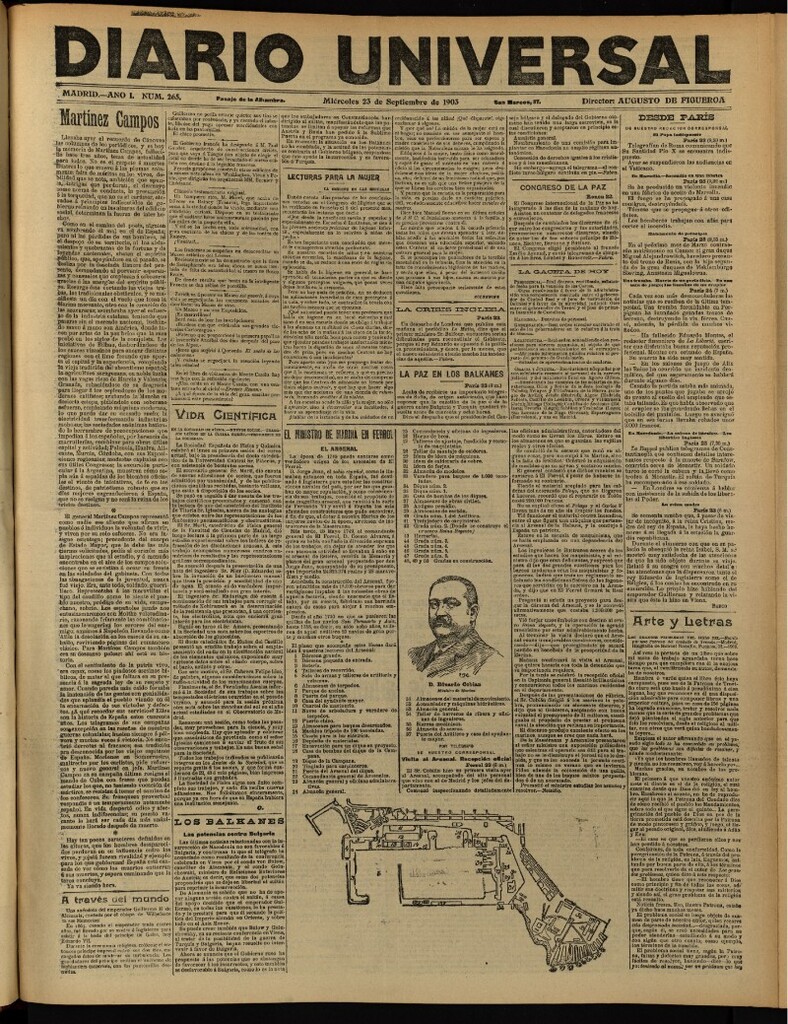 Miniatura de Diario Universal del 23 de septiembre de 1903, edición de noche