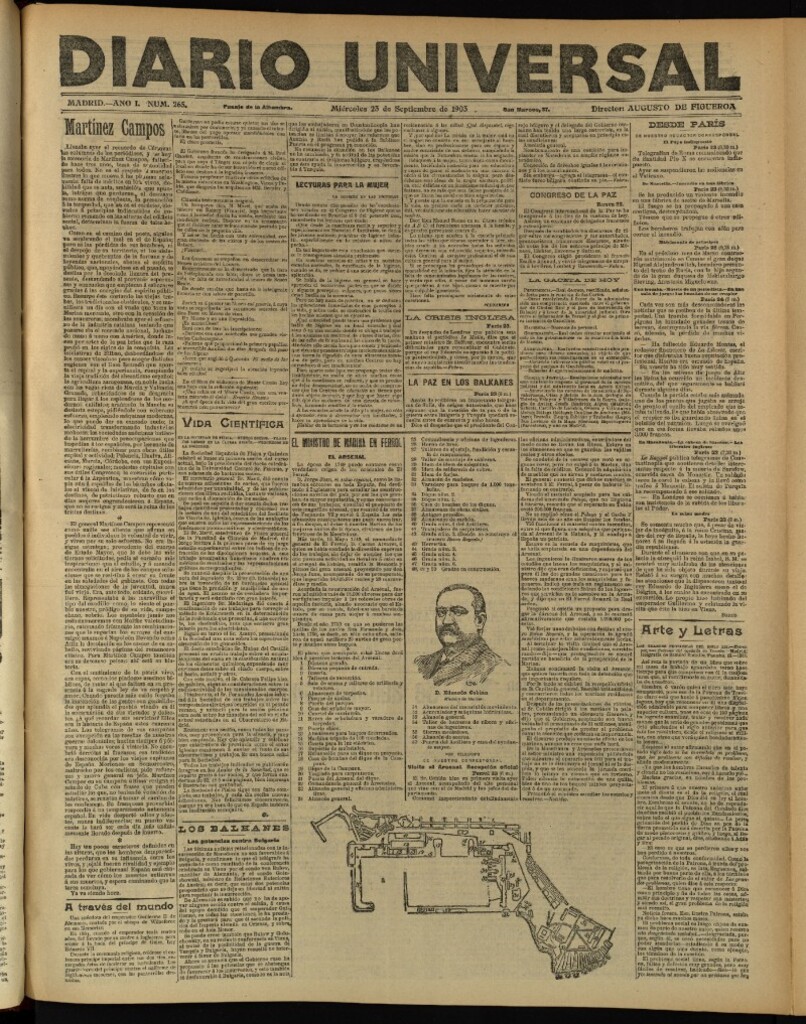 Miniatura de Diario Universal del 23 de septiembre de 1903, edición de tarde