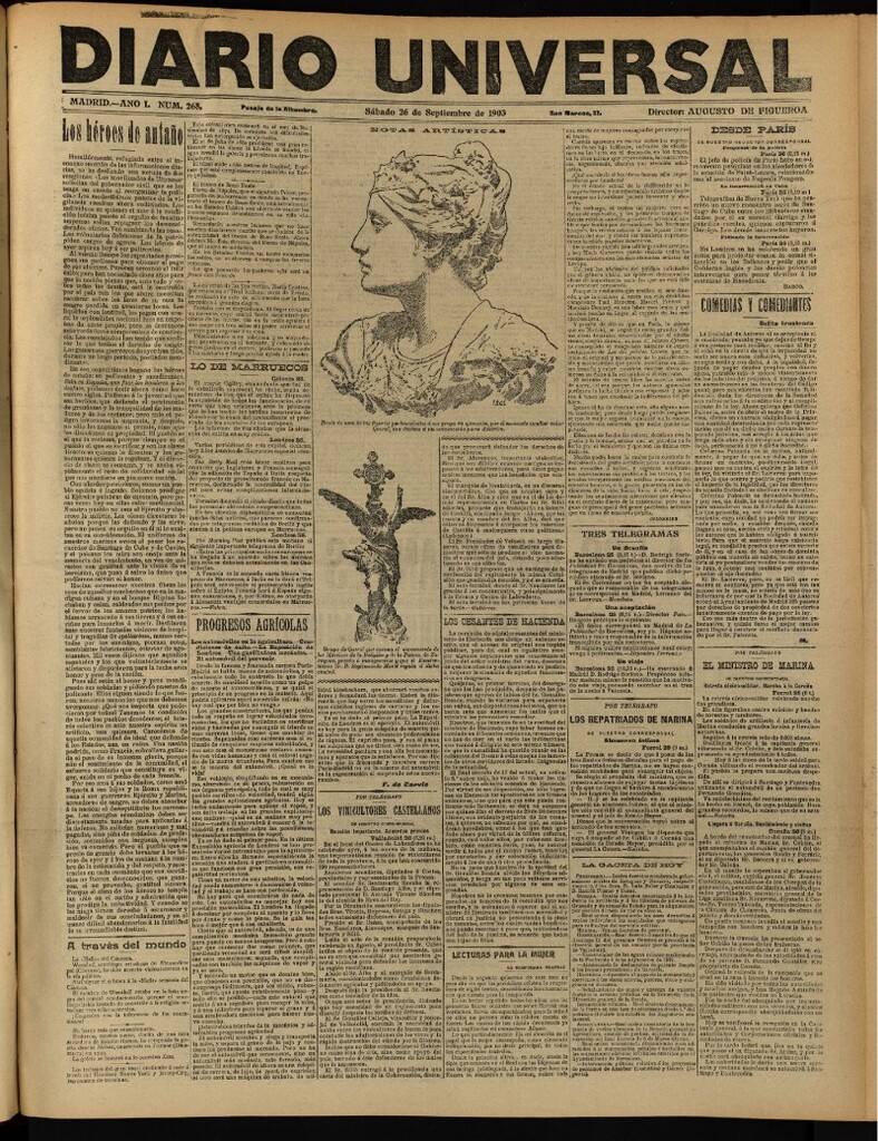 Miniatura de Diario Universal del 26 de septiembre de 1903, edición de noche