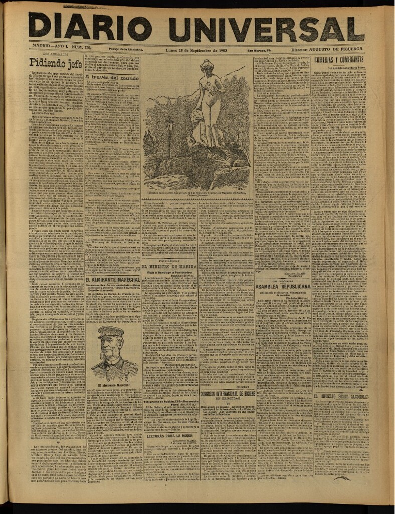 Miniatura de Diario Universal del 28 de septiembre de 1903, edición de noche