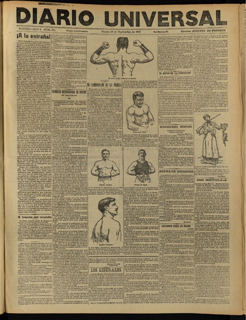 Miniatura de Diario Universal del 29 de septiembre de 1903, edición de noche