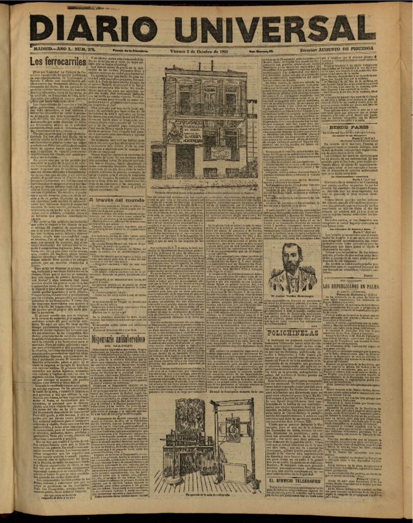 Miniatura de Diario Universal del 2 de octubre de 1903, edición de noche