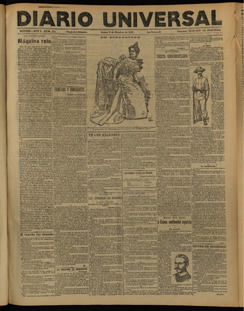 Miniatura de Diario Universal del 5 de octubre de 1903, edición de noche