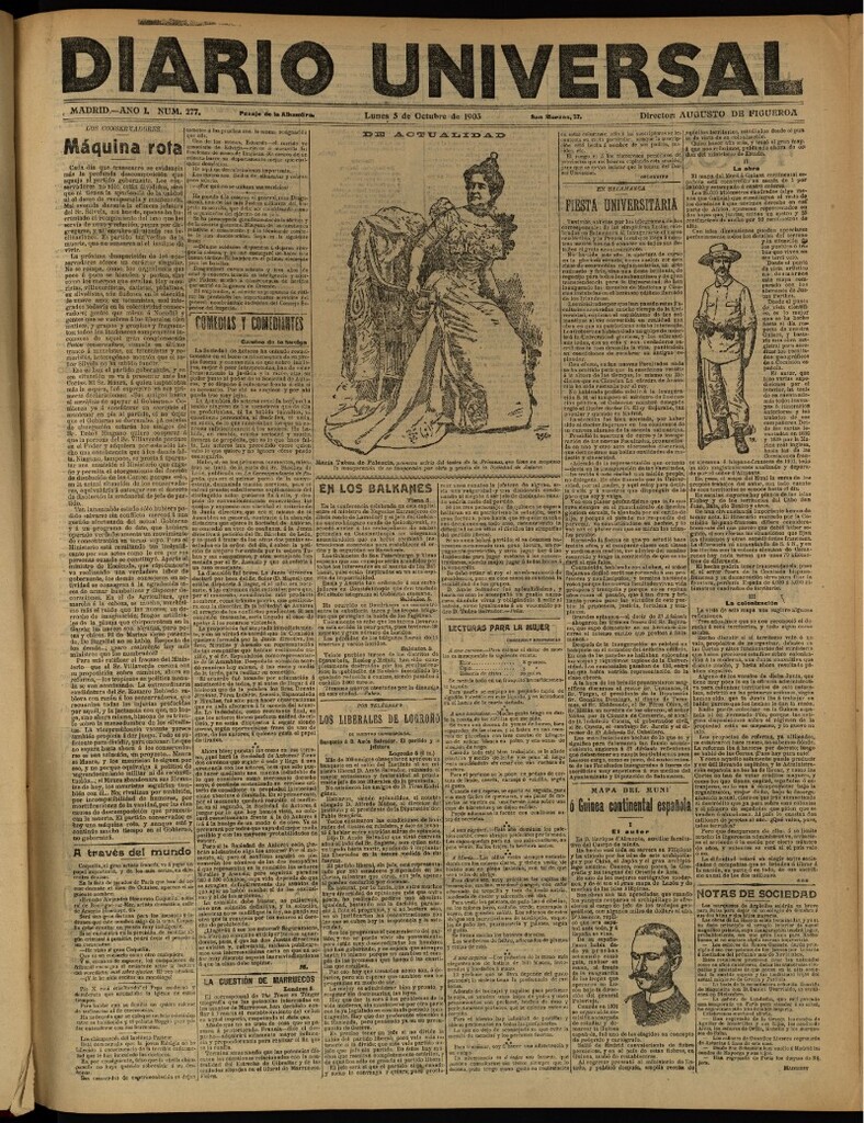 Miniatura de Diario Universal del 5 de octubre de 1903, edición de tarde