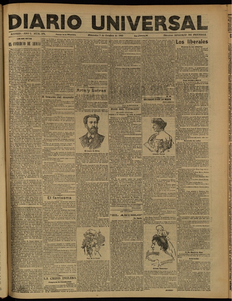 Miniatura de Diario Universal del 7 de octubre de 1903, edición de tarde