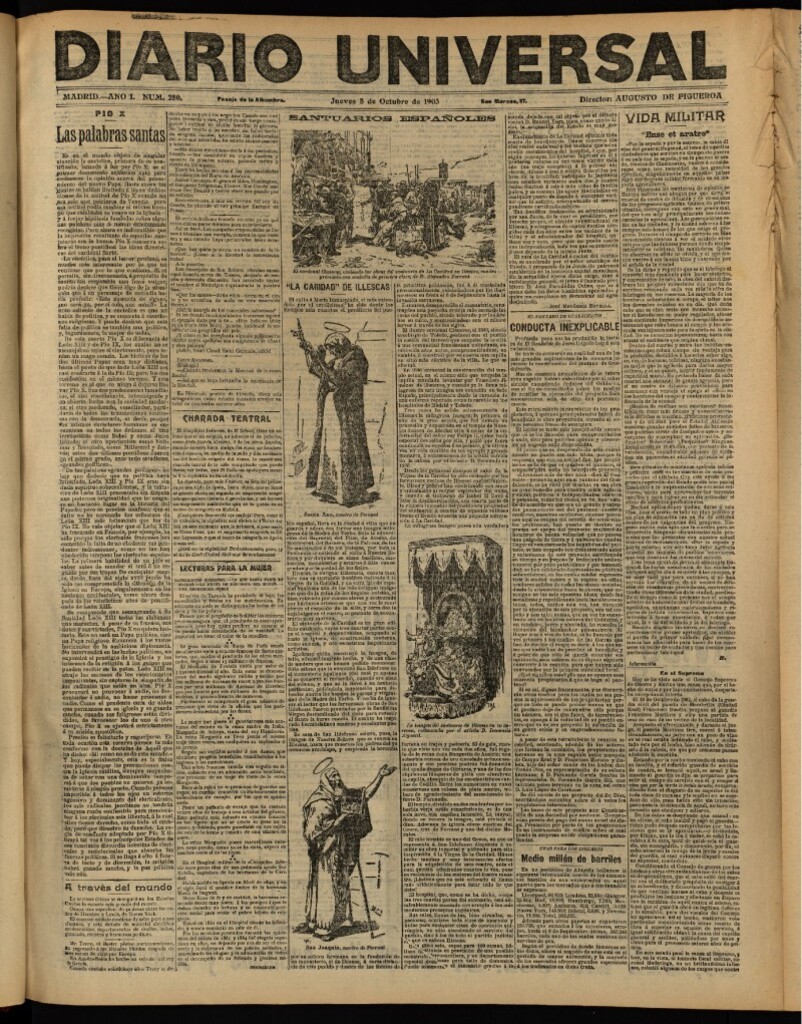 Miniatura de Diario Universal del 8 de octubre de 1903, edición de noche