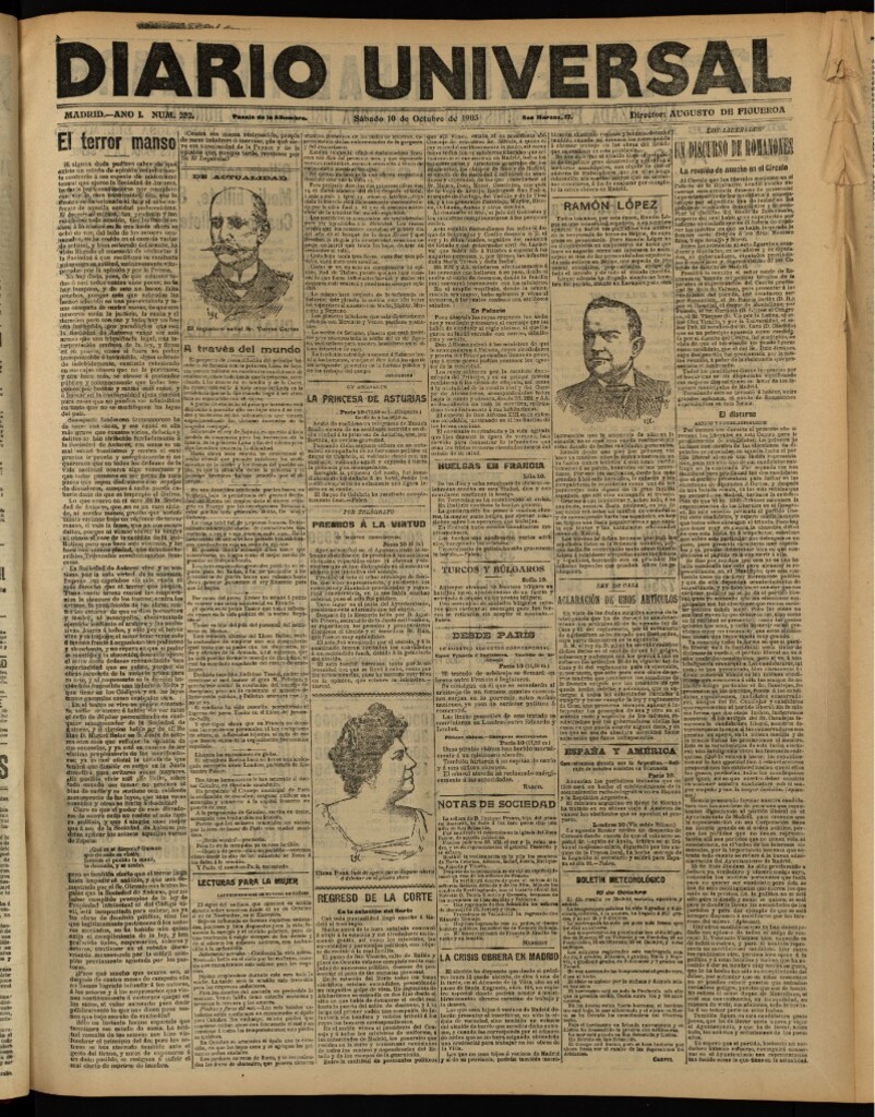 Miniatura de Diario Universal del 10 de octubre de 1903, edición de noche