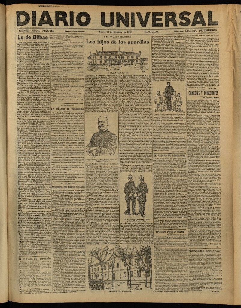 Miniatura de Diario Universal del 12 de octubre de 1903, edición de noche