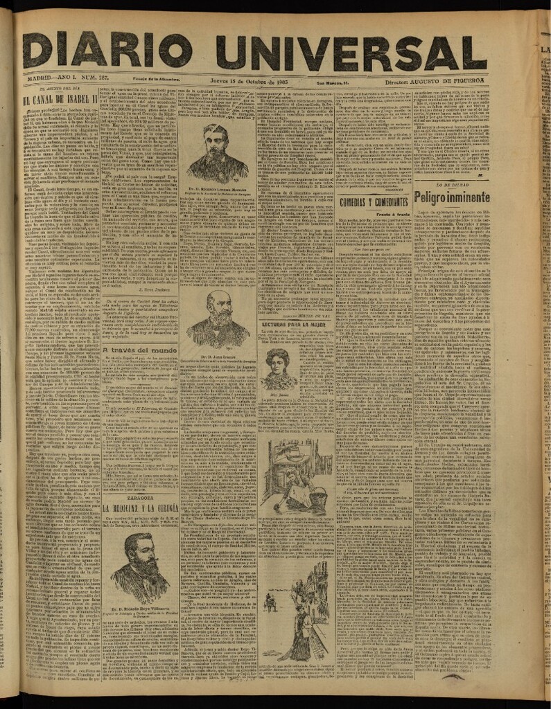 Miniatura de Diario Universal del 15 de octubre de 1903, edición de noche