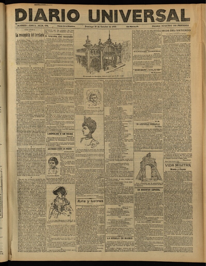 Miniatura de Diario Universal del 18 de octubre de 1903, edición de noche