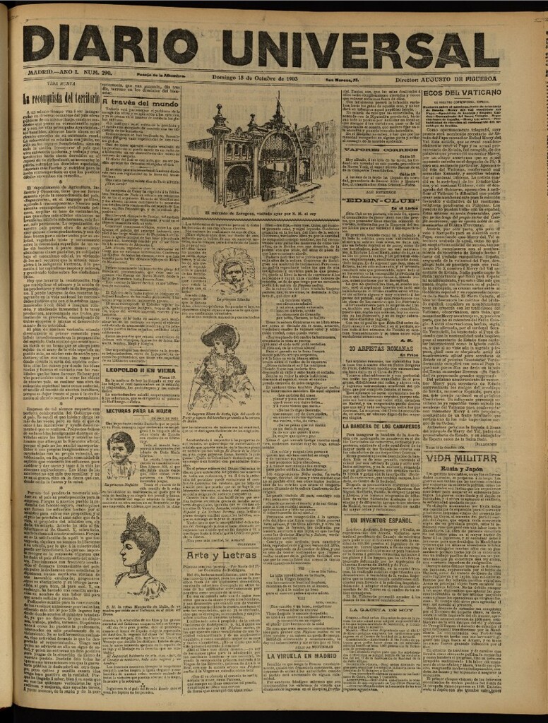 Miniatura de Diario Universal del 18 de octubre de 1903, edición de tarde