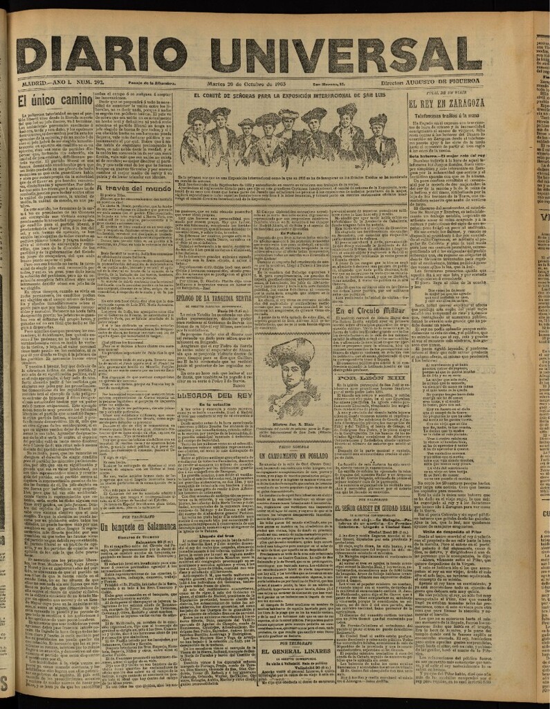 Miniatura de Diario Universal del 20 de octubre de 1903, edición de noche