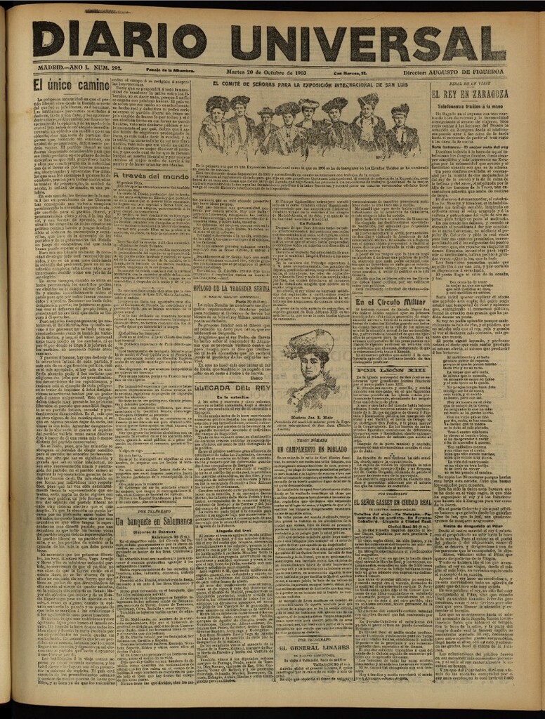 Miniatura de Diario Universal del 20 de octubre de 1903, edición de tarde
