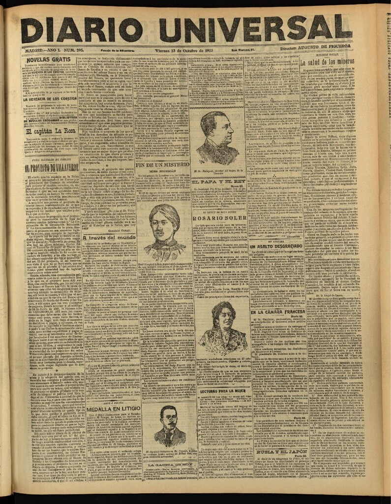 Miniatura de Diario Universal del 23 de octubre de 1903, edición de noche