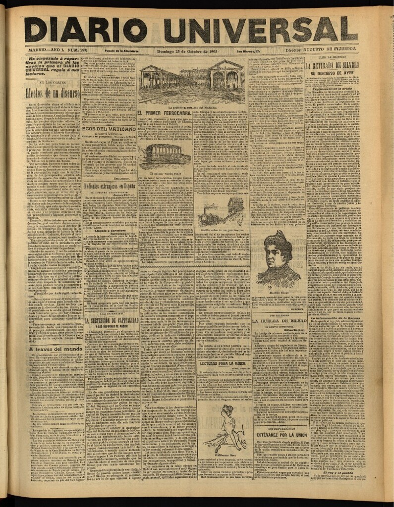 Miniatura de Diario Universal del 25 de octubre de 1903, edición de noche