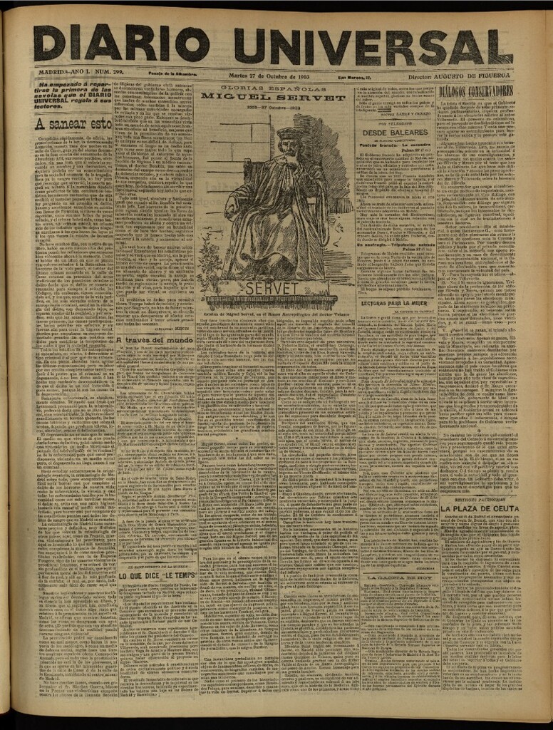 Miniatura de Diario Universal del 27 de octubre de 1903, edición de tarde