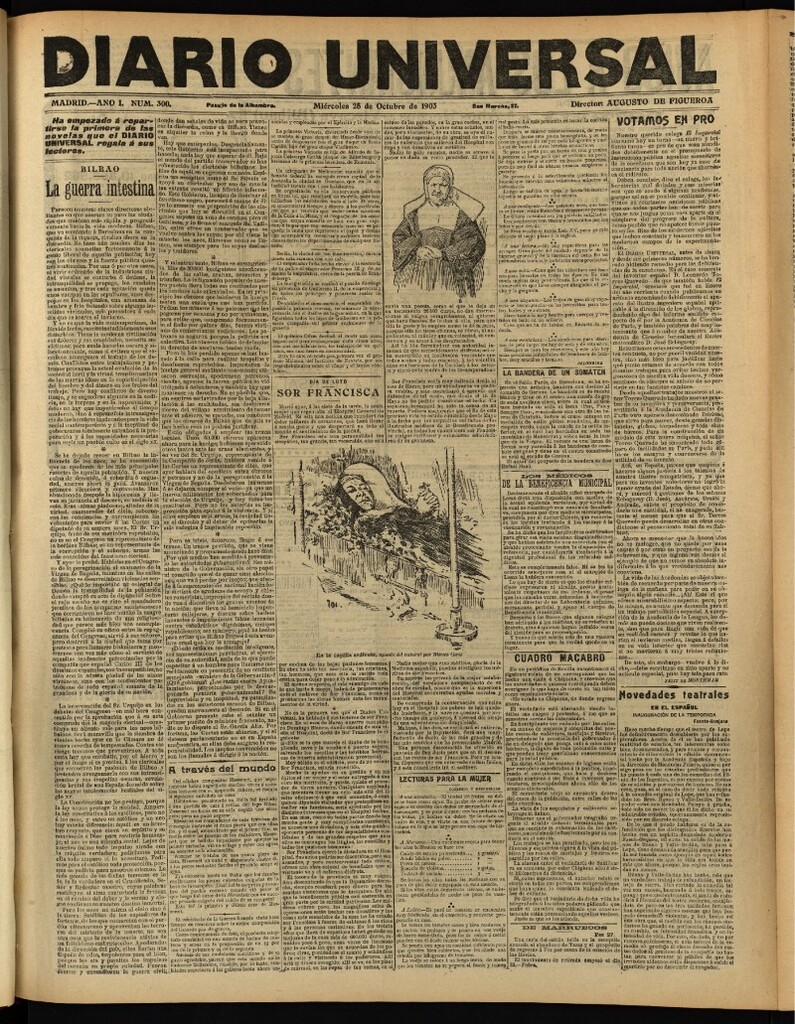 Miniatura de Diario Universal del 28 de octubre de 1903, edición de noche