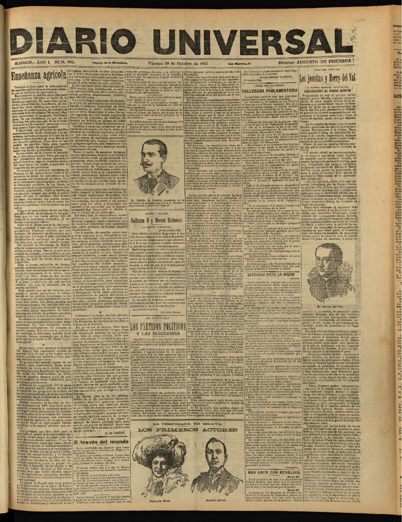 Miniatura de Diario Universal del 30 de octubre de 1903, edición de noche