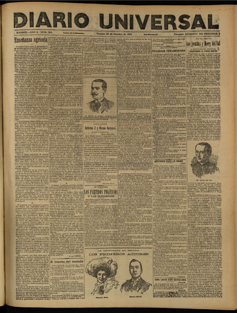 Miniatura de Diario Universal del 30 de octubre de 1903, edición de tarde
