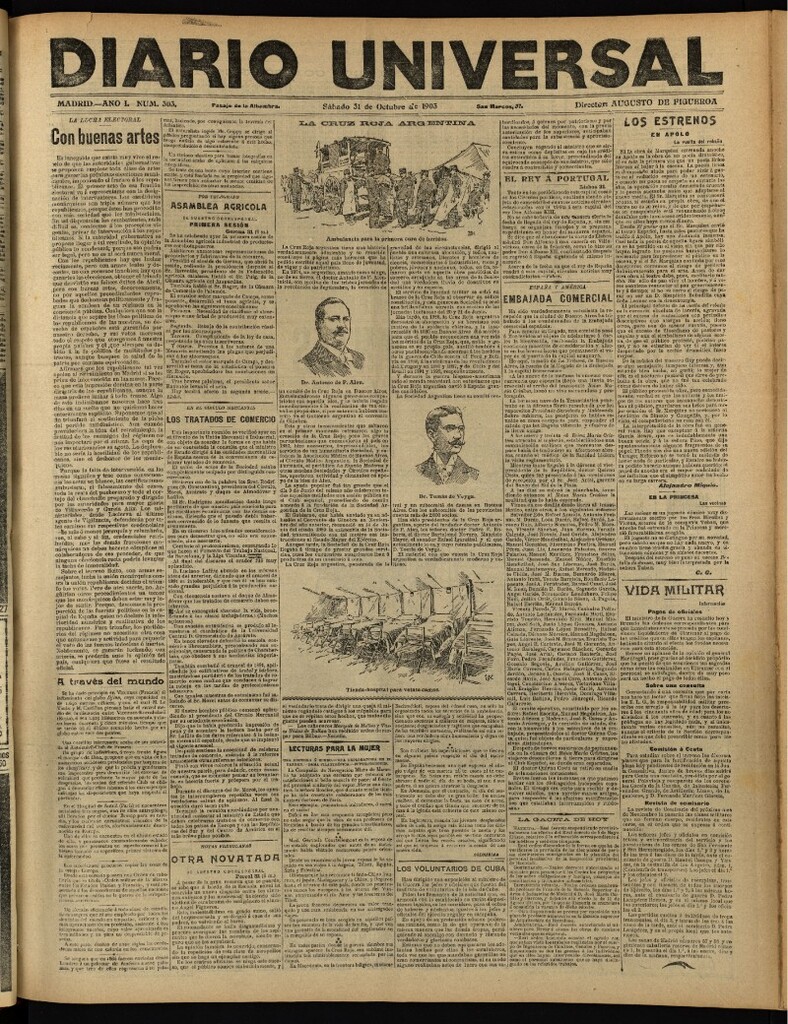 Miniatura de Diario Universal del 31 de octubre de 1903, edición de noche
