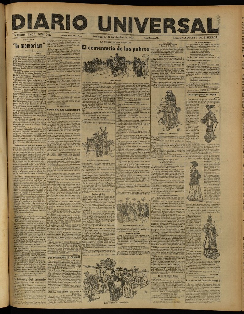 Miniatura de Diario Universal del 1 de noviembre de 1903, edición de tarde