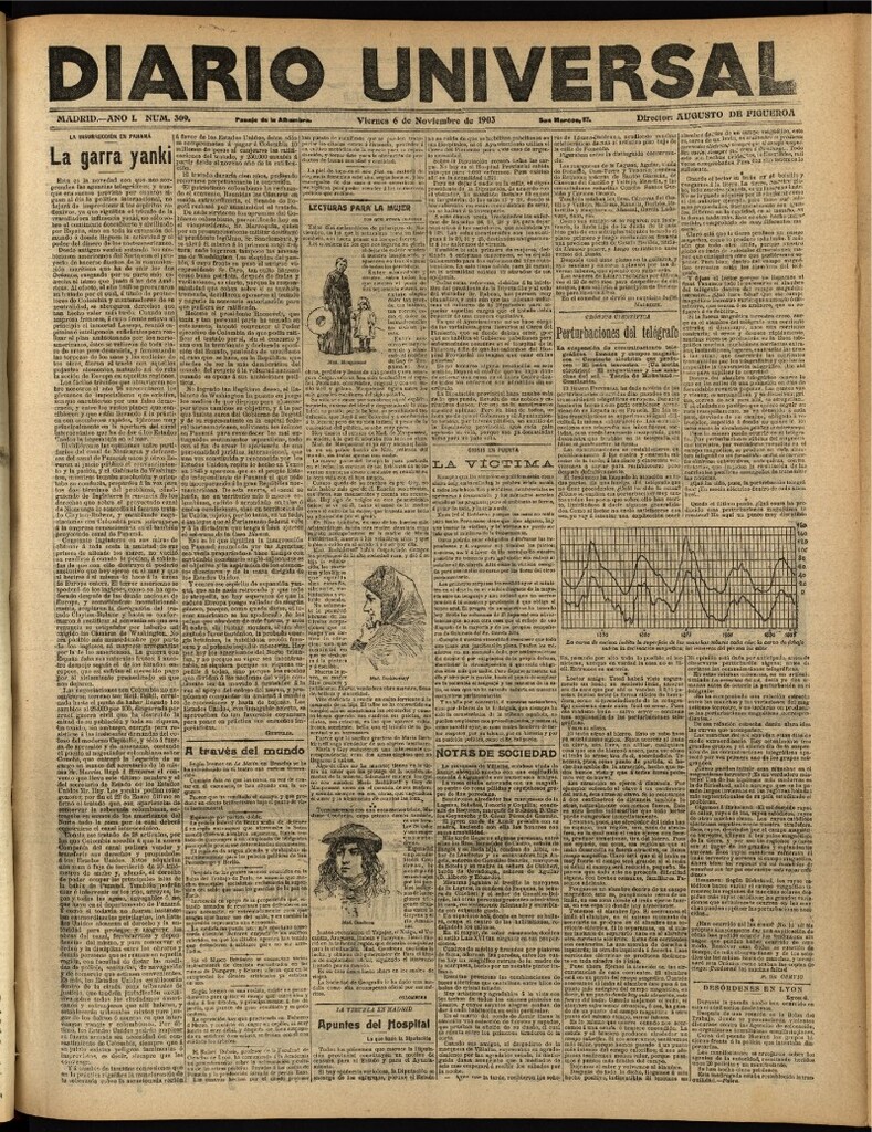 Miniatura de Diario Universal del 6 de noviembre de 1903, edición de noche