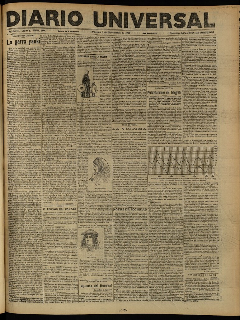 Miniatura de Diario Universal del 6 de noviembre de 1903, edición de tarde