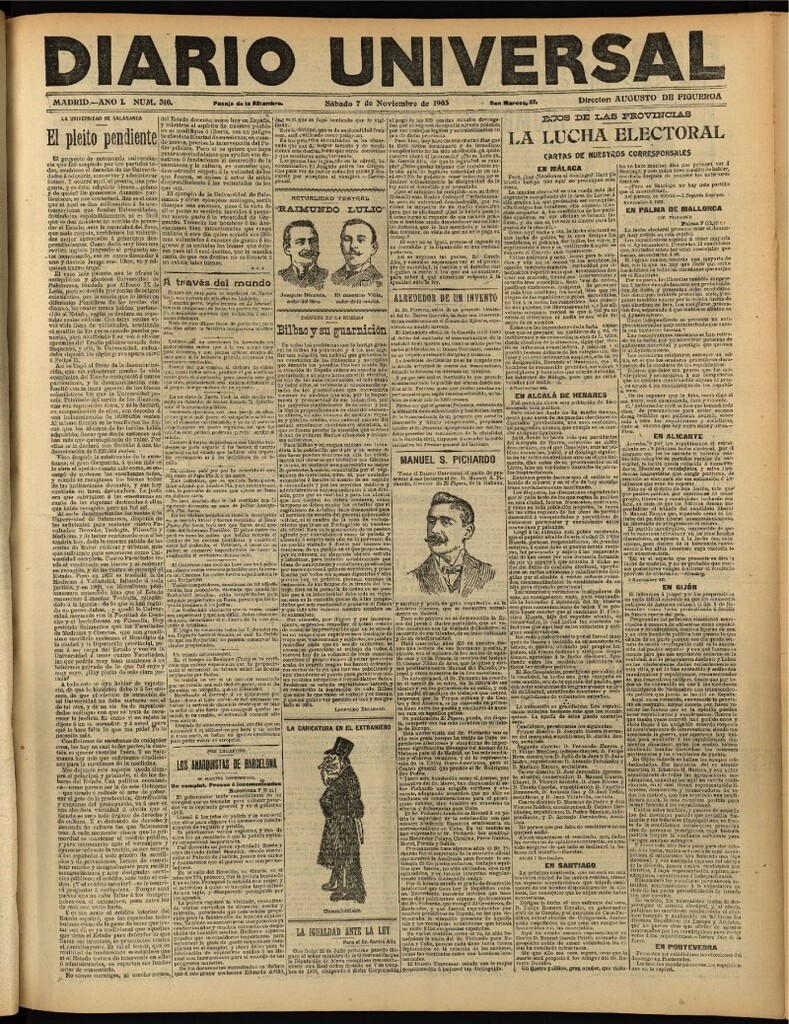 Miniatura de Diario Universal del 7 de noviembre de 1903, edición de noche