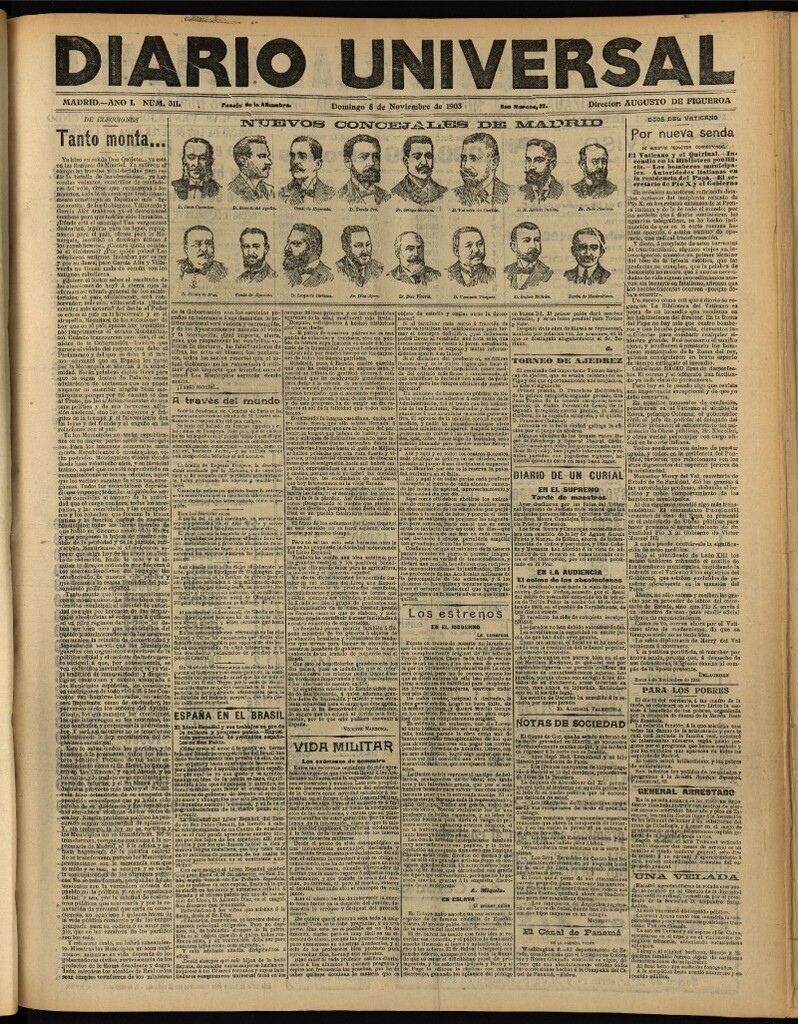 Miniatura de Diario Universal del 8 de noviembre de 1903, edición de noche
