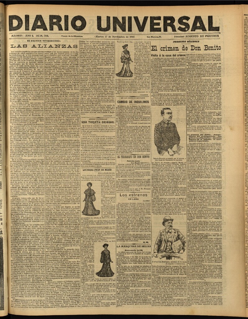 Miniatura de Diario Universal del 17 de noviembre de 1903, edición de noche