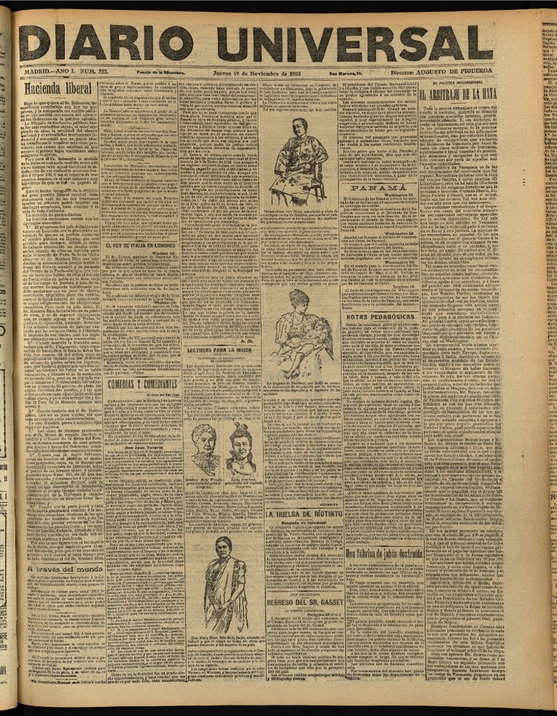 Miniatura de Diario Universal del 19 de noviembre de 1903, edición de noche
