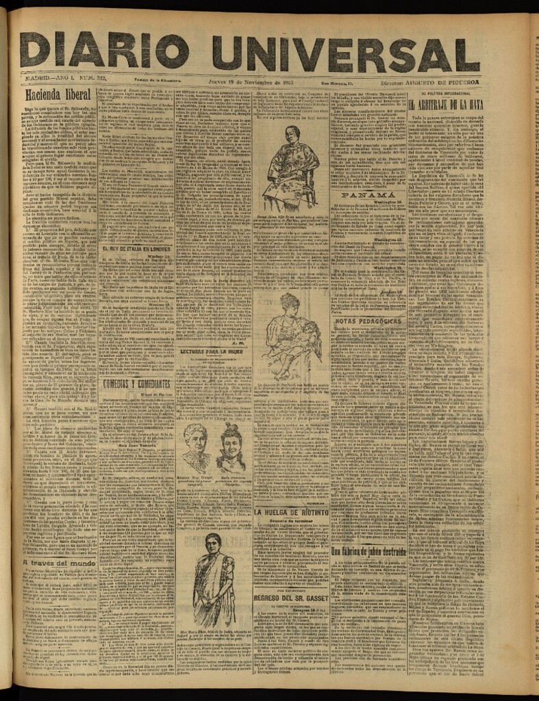 Miniatura de Diario Universal del 19 de noviembre de 1903, edición de tarde
