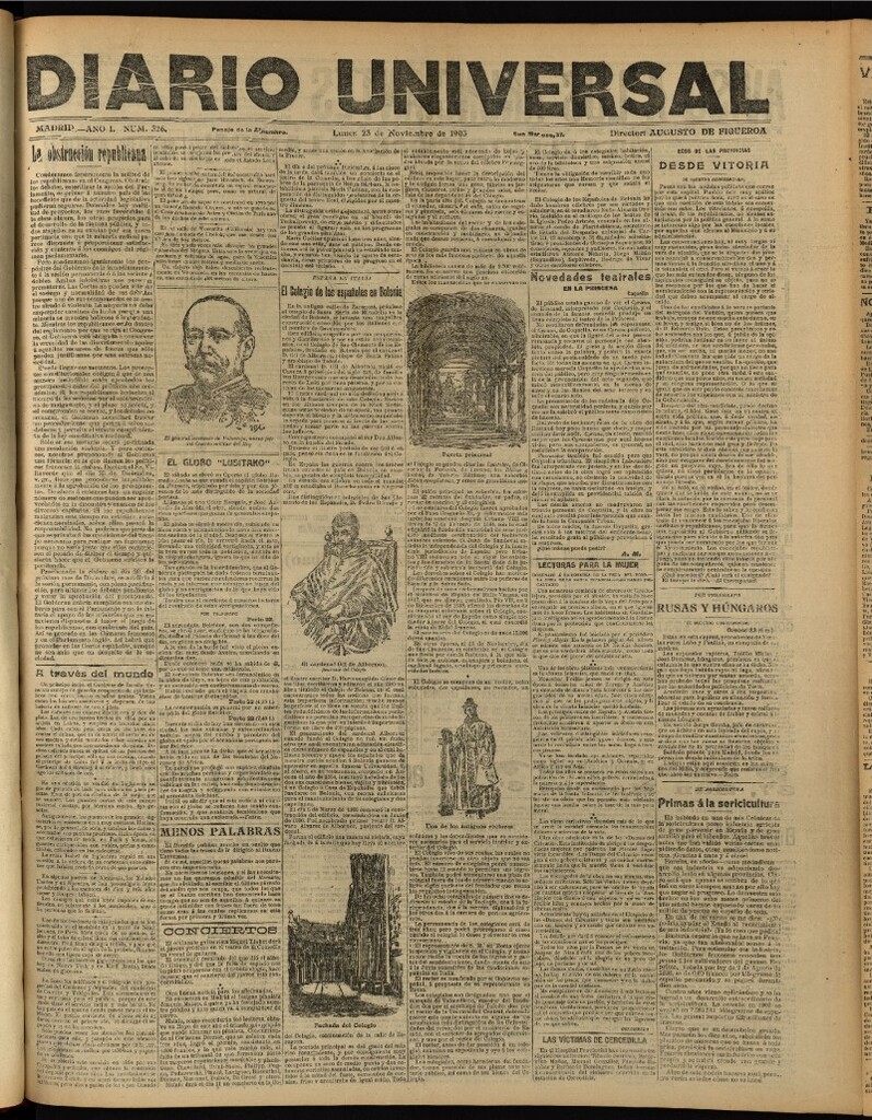 Miniatura de Diario Universal del 23 de noviembre de 1903, edición de noche
