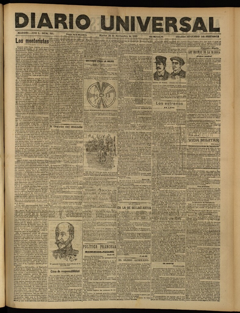Miniatura de Diario Universal del 24 de noviembre de 1903, edición de tarde