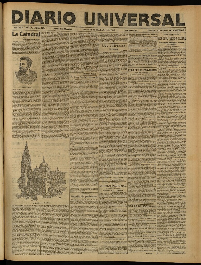 Miniatura de Diario Universal del 26 de noviembre de 1903, edición de tarde