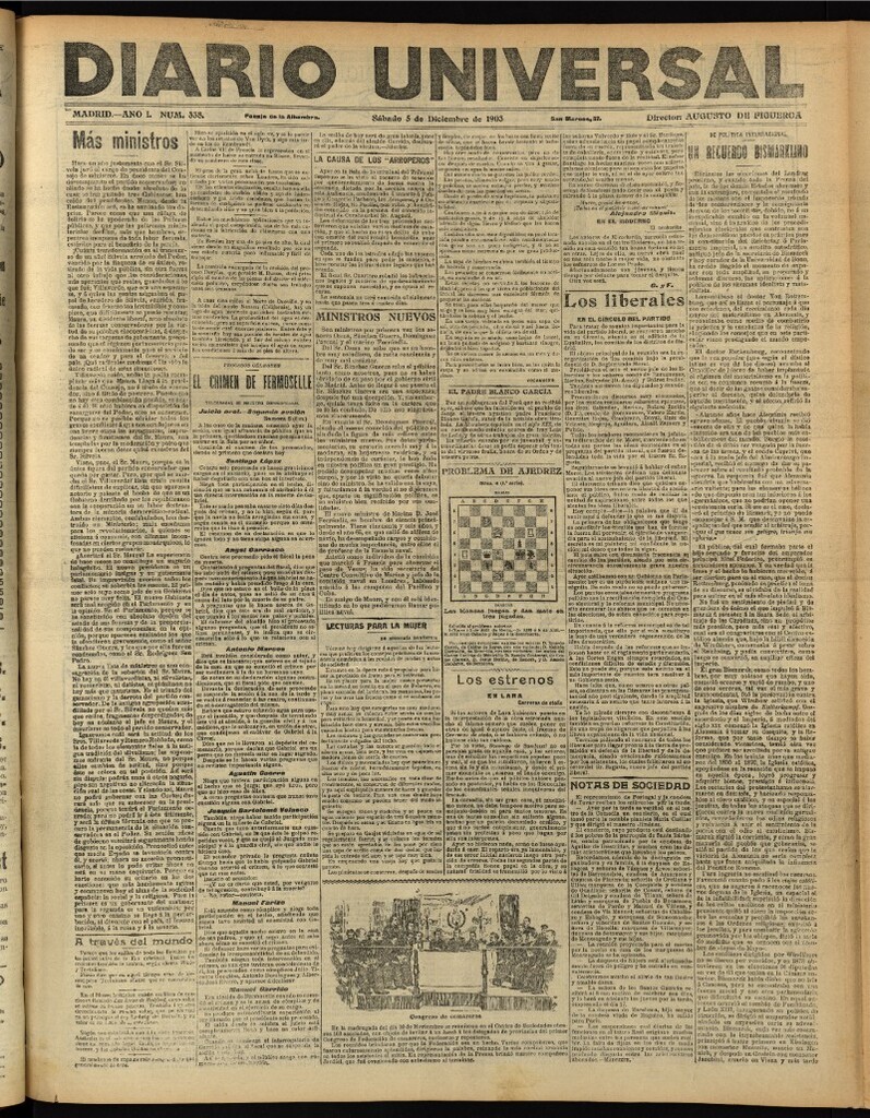 Miniatura de Diario Universal del 5 de diciembre de 1903, edición de noche