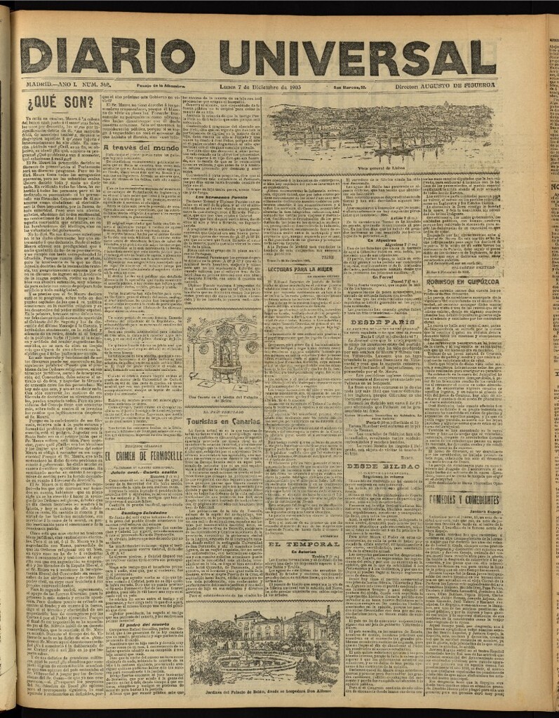 Miniatura de Diario Universal del 7 de diciembre de 1903, edición de noche