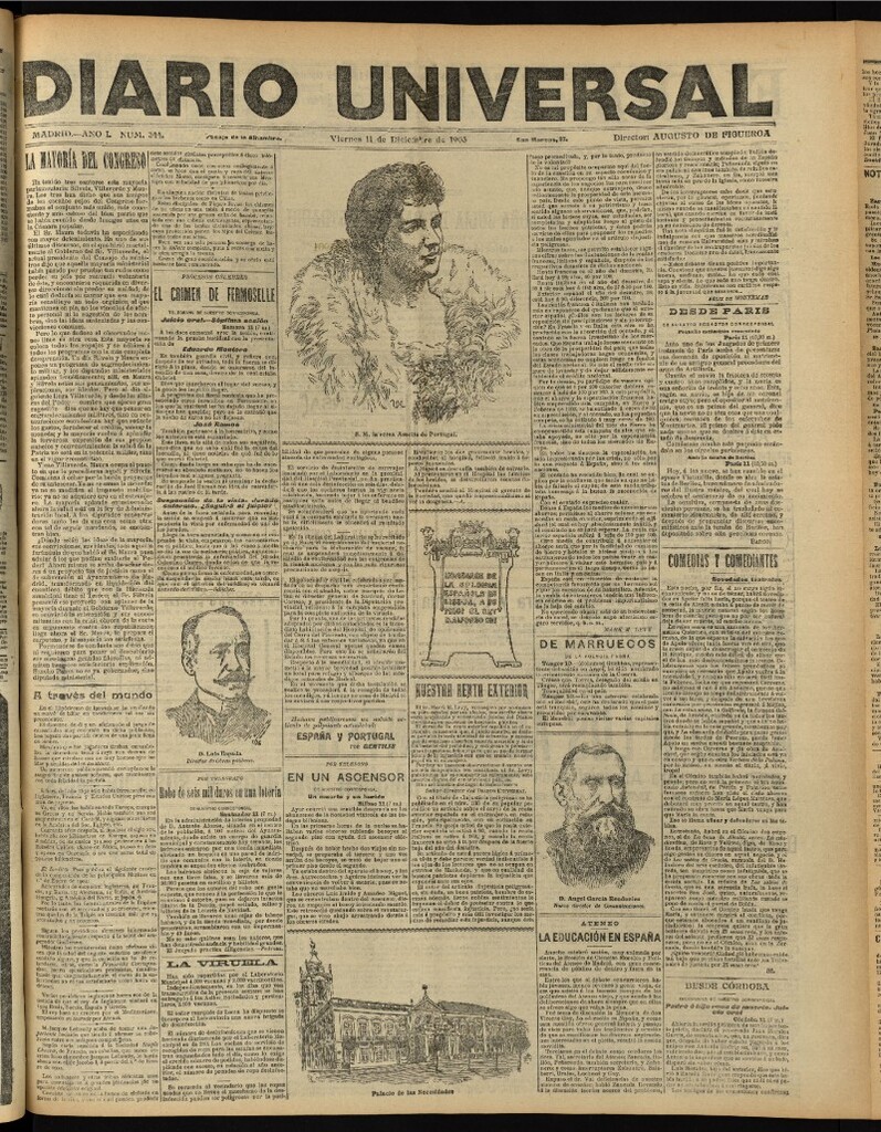 Miniatura de Diario Universal del 11 de diciembre de 1903, edición de noche