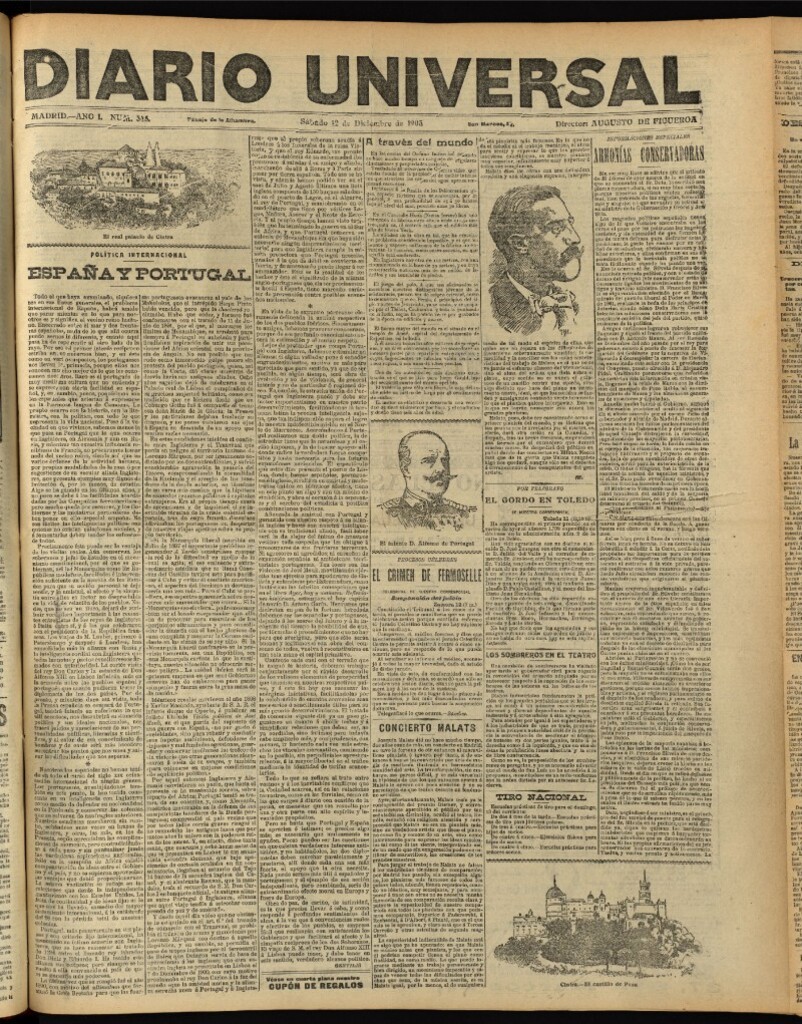 Miniatura de Diario Universal del 12 de diciembre de 1903, edición de noche