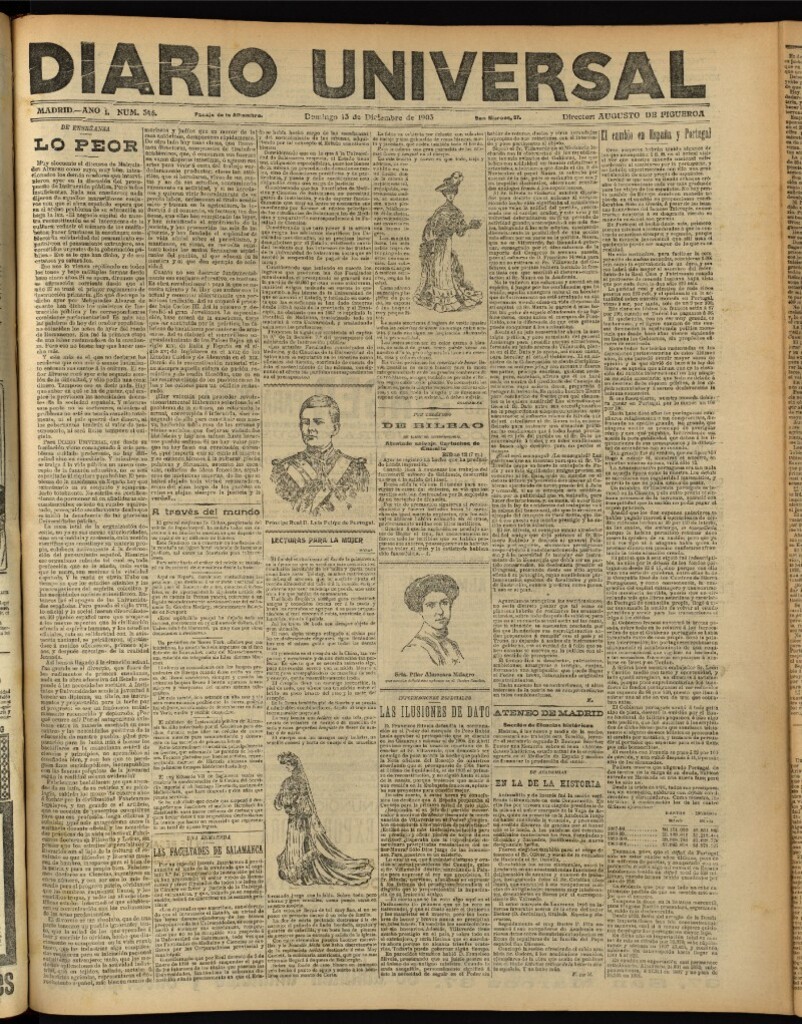 Miniatura de Diario Universal del 13 de diciembre de 1903, edición de noche