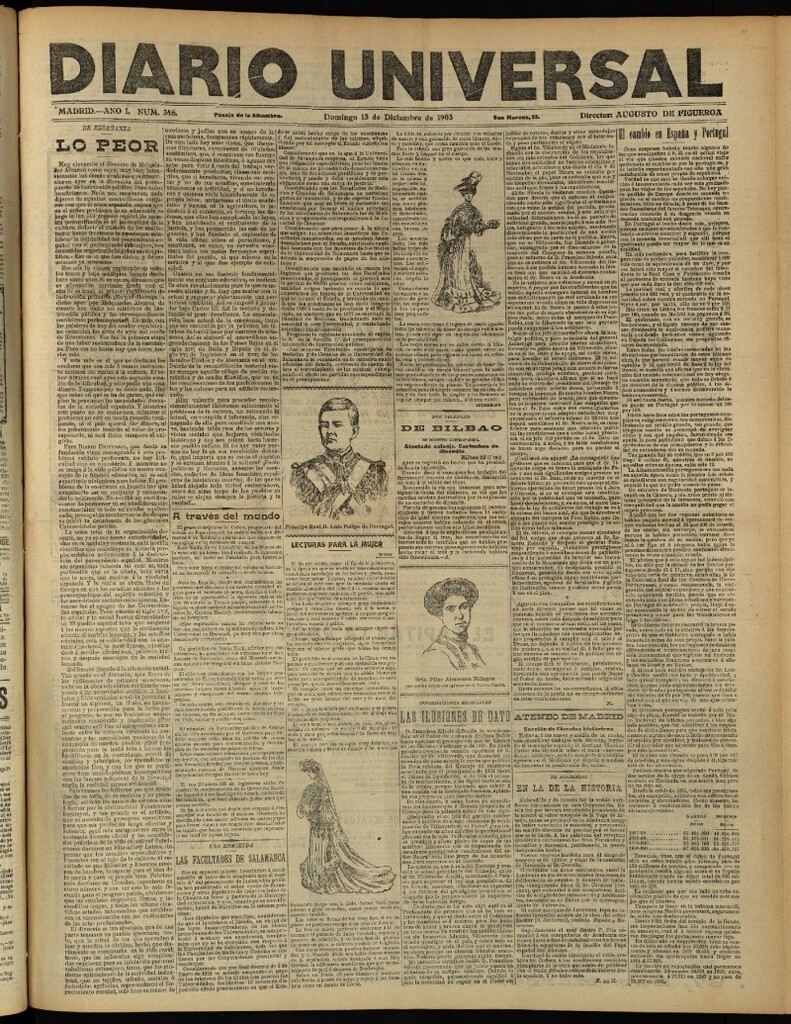 Miniatura de Diario Universal del 13 de diciembre de 1903, edición de tarde