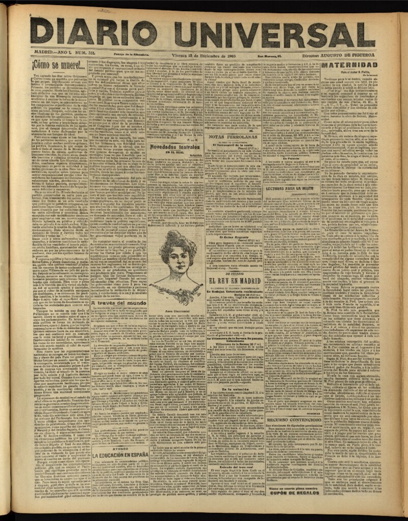 Miniatura de Diario Universal del 18 de diciembre de 1903, edición de noche