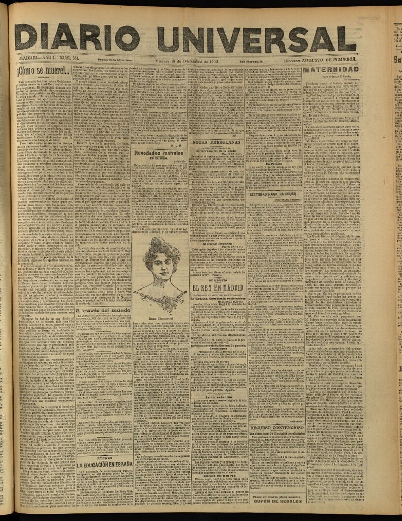 Miniatura de Diario Universal del 18 de diciembre de 1903, edición de tarde