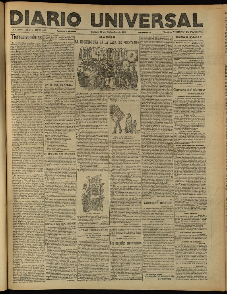 Miniatura de Diario Universal del 26 de diciembre de 1903, edición de tarde