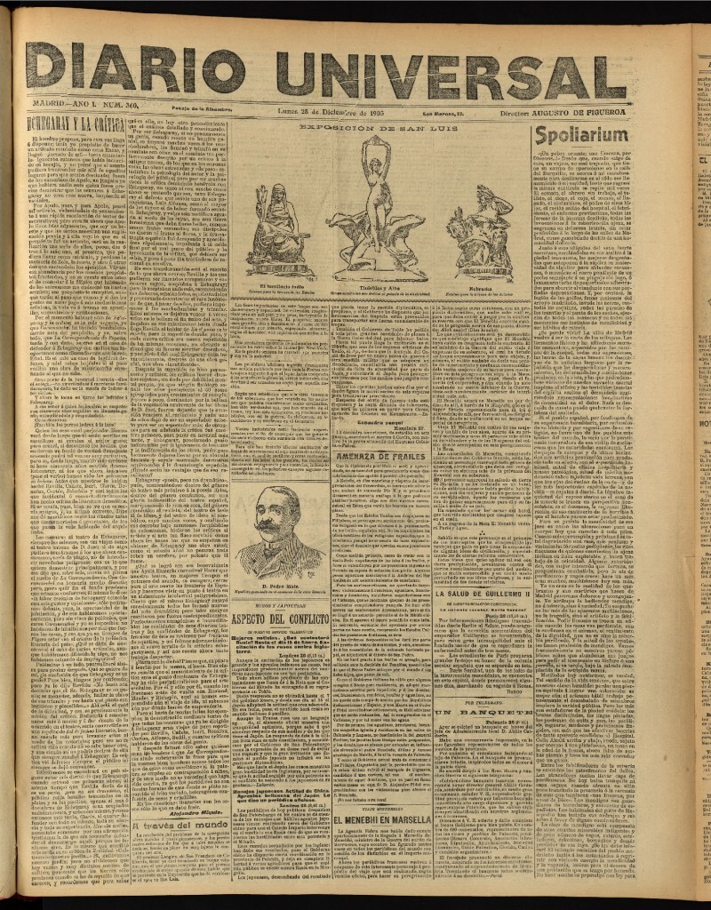 Miniatura de Diario Universal del 28 de diciembre de 1903, edición de noche