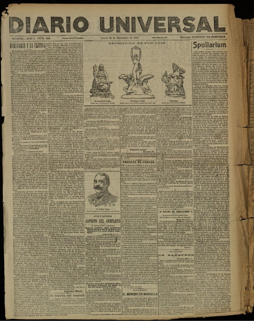 Miniatura de Diario Universal del 28 de diciembre de 1903, edición de tarde