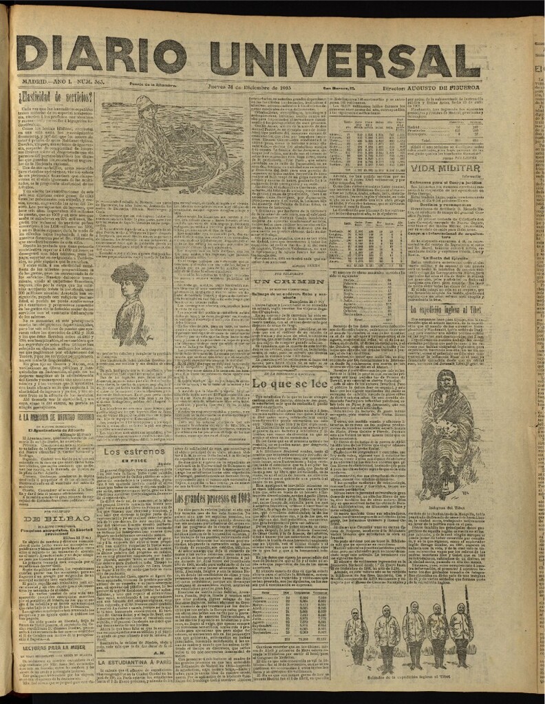 Miniatura de Diario Universal del 31 de diciembre de 1903, edición de noche